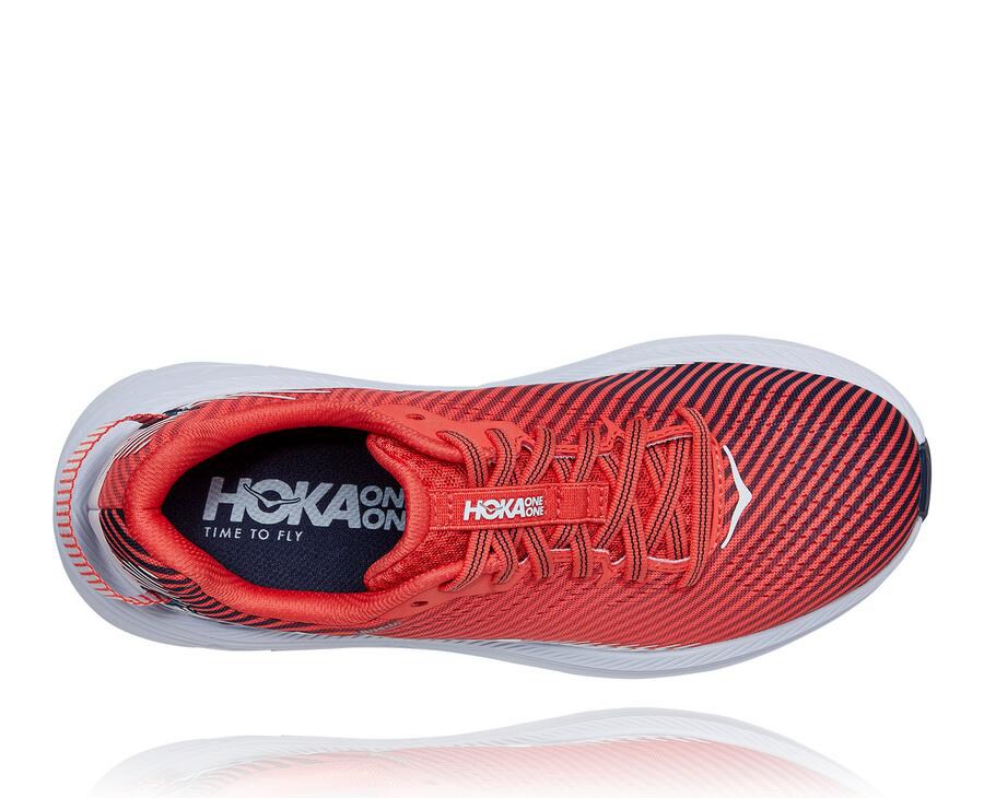 Zapatillas Running Hoka One One Mujer - Rincon 2 - Rojas/Blancas - AOH036724